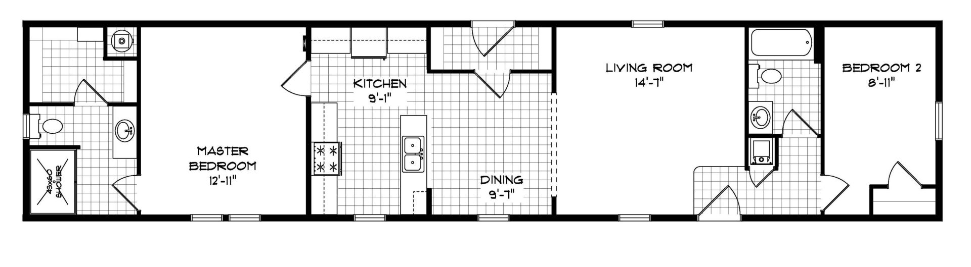 MHE 16x70 2Bed/2Bath Singlewide | Michigan Mobile Home Connection LLC.